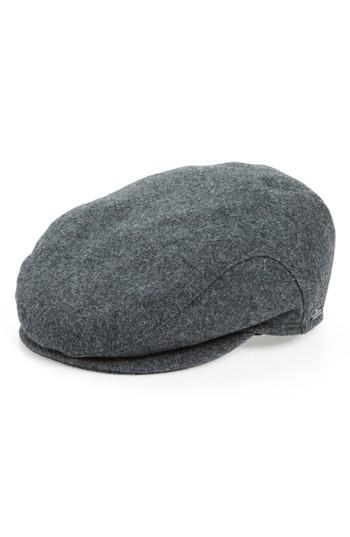Men's Wigens Melton Wool Driving Cap - Grey