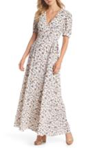 Women's Gal Meets Glam Collection Millie Floral Faux Wrap Maxi Dress - Purple