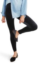 Women's Madewell High Rise Velvet Leggings - Black