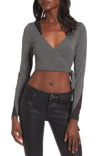 Women's Lovers + Friends Cole Crop Top - Grey
