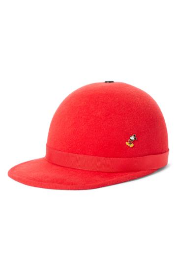 Women's Gigi Burris Millinery X Disney Mickey Walt Rabbit Hair Felt Cap - Red