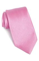 Men's Nordstrom Men's Shop Decent Solid Silk Tie, Size - Pink