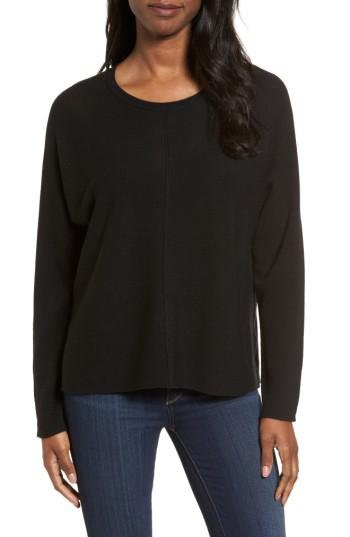 Women's Eileen Fisher Merino Wool Sweater, Size - Black