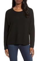Women's Eileen Fisher Merino Wool Sweater, Size - Black