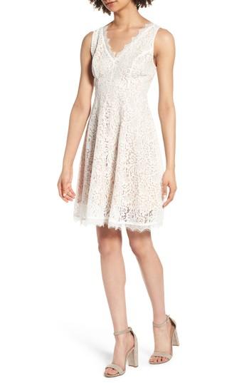 Women's Soprano Lace Fit & Flare Dress - Ivory