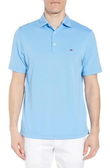 Men's Vineyard Vines Tempo Regular Fit Sankaty Performance Pique Polo - Blue