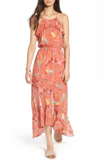 Women's As You Wish Print Ruffle High/low Maxi Dress