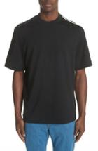 Men's Y-3 White Stripe Crewneck T-shirt - Black