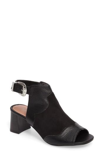 Women's Topshop Drew Western Sandal .5us / 37eu - Black