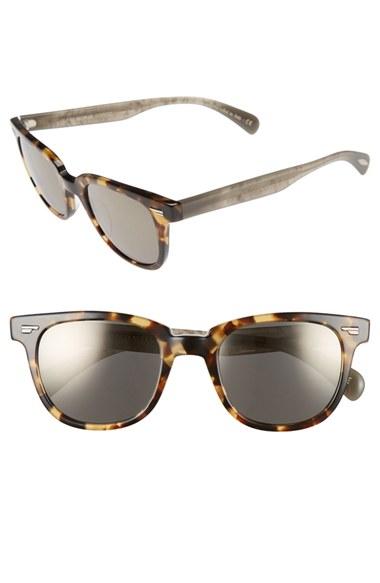 Men's Oliver Peoples 'masek' 51mm Retro Sunglasses - Dark Brown
