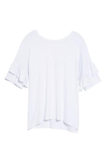 Women's Chelsea28 Ruffle Sleeve Tee, Size - White