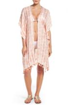 Women's Caslon Tie Dye Tassel Wrap, Size - Pink