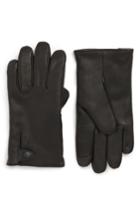 Men's Ugg Leather Gloves - Black
