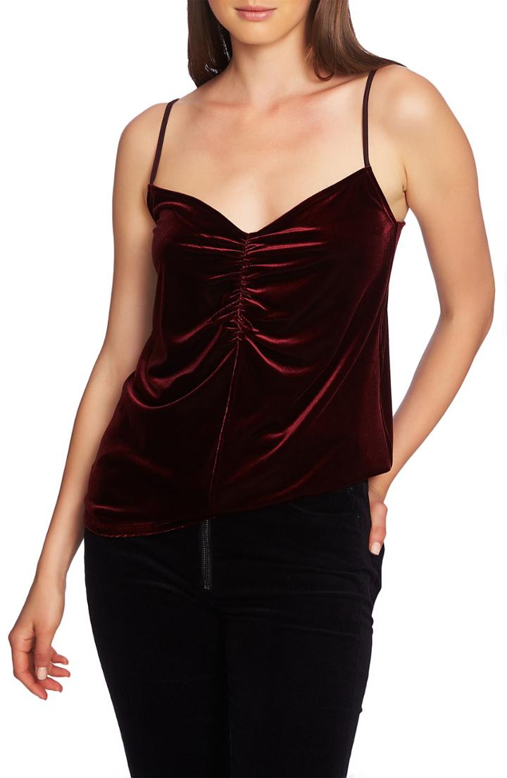Women's 1.state Ruched Front Velvet Camisole