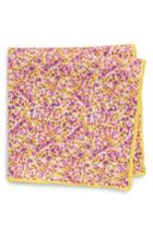 Men's Bonobos Walden Floral Linen Pocket Square, Size - Yellow