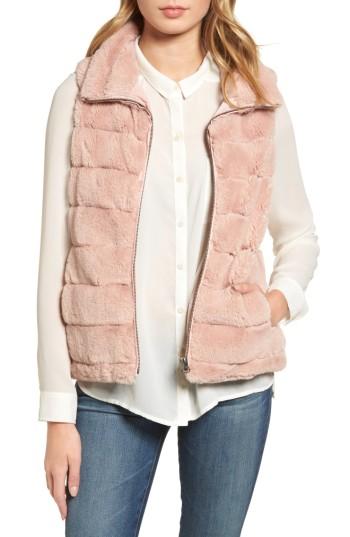 Women's Dylan Love Faux Fur Vest - Pink