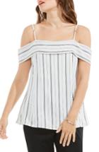 Women's Vince Camuto Stripe Off The Shoulder Top - White