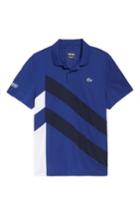 Men's Lacoste Asymmetrical Colorblocked Polo (m) - Blue