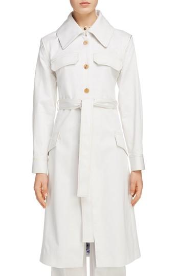 Women's Acne Studios Olesia Removable Sleeve Belted Coat Us / 36 Eu - Ivory
