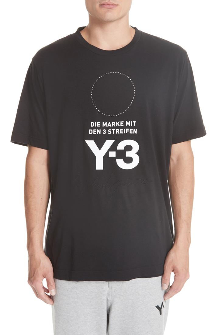 Men's Y-3 Stat Logo T-shirt - Black