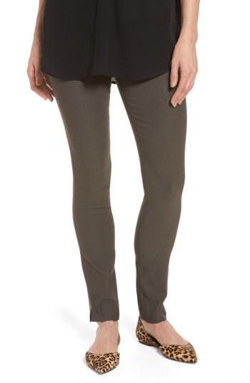Petite Women's Nic+zoe 'the Wonder Stretch' Slim Leg Pants P - Green
