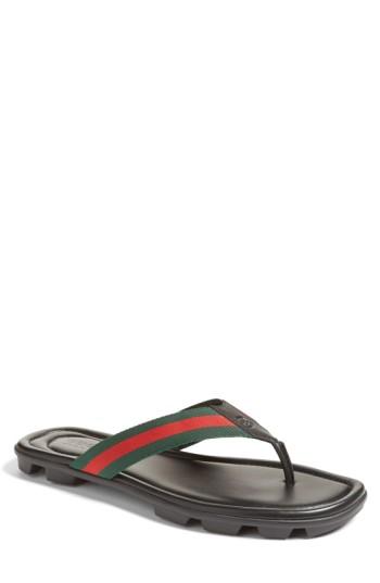 Men's Gucci Titan Flip Flop Us / 10uk - Black