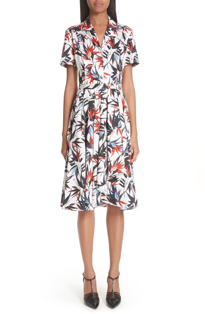 Women's Jason Wu Bird Of Paradise Print Cotton Poplin Dress