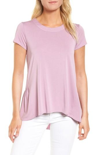 Women's Chelsea28 Ruffle Back Hem Tee, Size - Purple