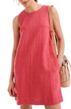 Women's J.crew Button Back Shift Dress - Red