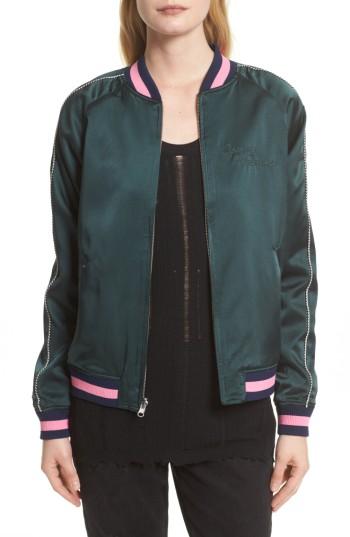 Women's Opening Ceremony Reversible Silk Bomber Jacket - Pink