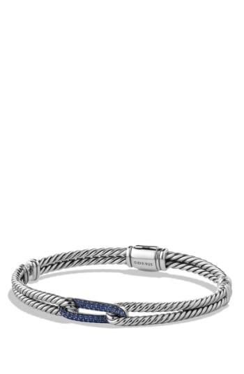 Women's David Yurman 'labyrinth' Petite Pave Single-loop Bracelet With Sapphires