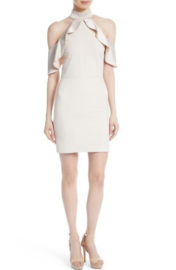 Women's Alice + Olivia Ebony Cold Shoulder A-line Dress