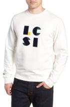 Men's Lacoste Letter Fit Sweatshirt, Size 3(s) - White