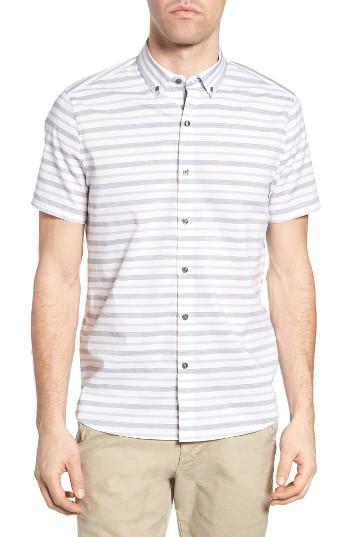Men's Michael Bastian Button Down Spread Collar Sport Shirt - Grey