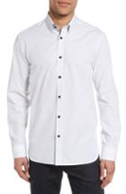 Men's Ted Baker London Arkells Modern Slim Fit Print Sport Shirt (l) - White