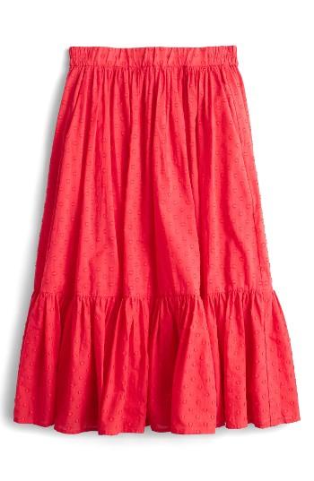 Women's J.crew Baluster Clip Dot Skirt - Red