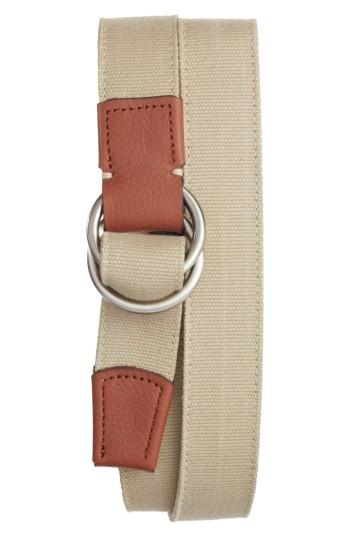 Men's Peter Millar Mountainside Canvas O-ring Belt - Acorn