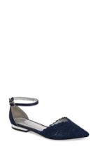 Women's Adrianna Papell Trala Ankle Strap Flat .5 M - Blue
