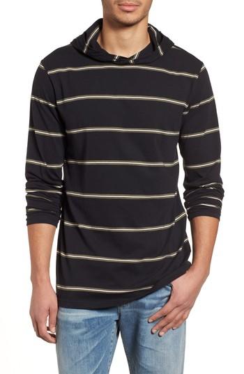 Men's Billabong Die Cut Hooded Long Sleeve T-shirt - Black