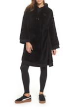 Women's Puma Fleece Oversize Hoodie - Black