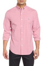 Men's Vineyard Vines Buttonbush Slim Fit Check Sport Shirt, Size - Red