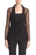 Women's Armani Collezioni Embellished One-button Jacket