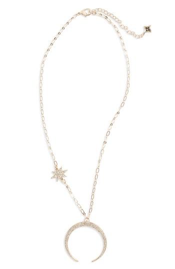 Women's Panacea Crystal Horn Pendant Necklace