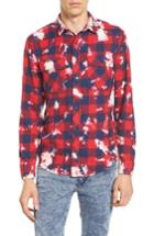 Men's The Rail Bleach Plaid Shirt - Red