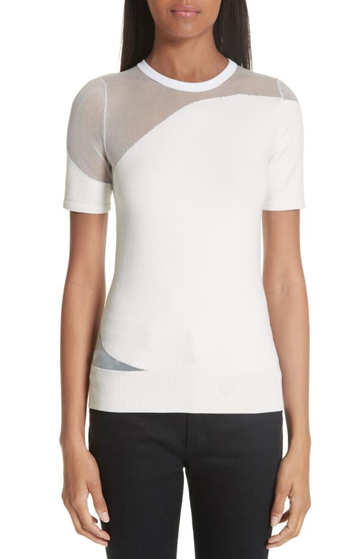 Women's Cushnie Et Ochs Sheer Panel Knit Top