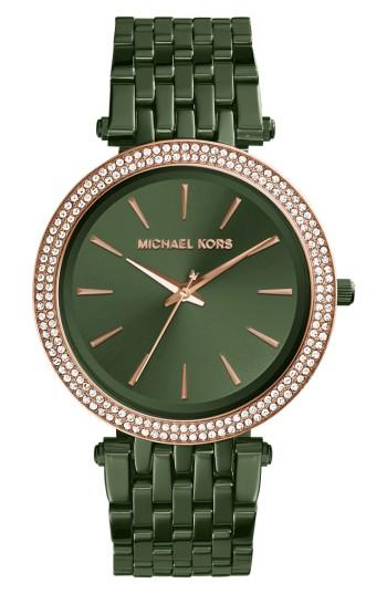 Women's Michael Kors Darci Crystal Bezel Braclet Watch, 39mm