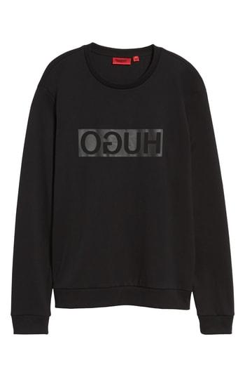 Men's Boss Digago Logo Sweatshirt - Black