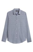 Men's Theory Murray Slim Fit Sport Shirt, Size - Blue