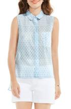 Women's Two By Vince Camuto Sleeveless High/low Shirt - Blue