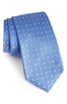 Men's Calibrate Gest Dot Silk Tie, Size - Blue